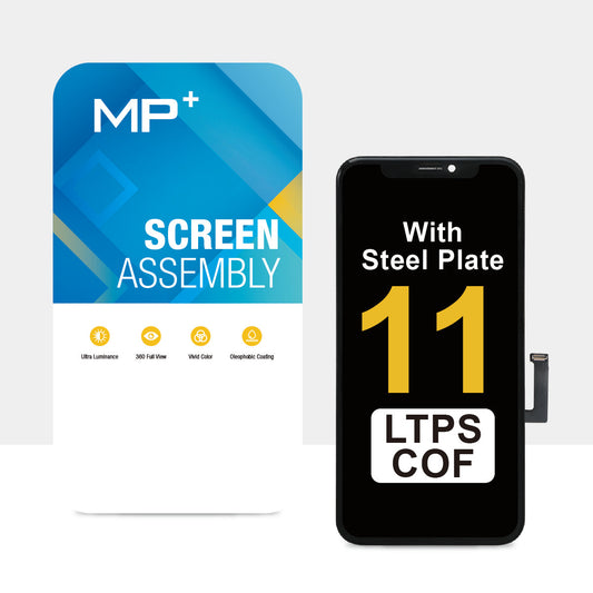 (MP+ COF) LTPS InCell LCD Assembly with COF Technology for iPhone 11 - Black (Steel Plate Pre-installed)