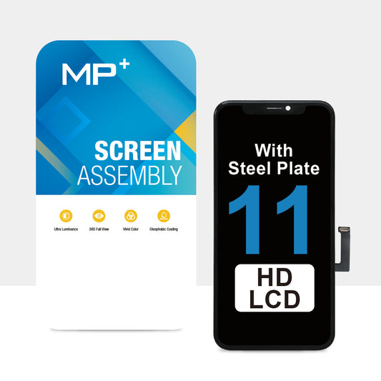 (MP+ HD) LCD Assembly for iPhone 11 - Black (Steel Plate Pre-installed)