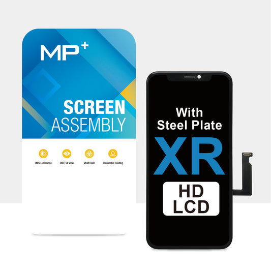 (MP+ HD) LCD Assembly for iPhone XR - Black (Steel Plate Pre-installed)