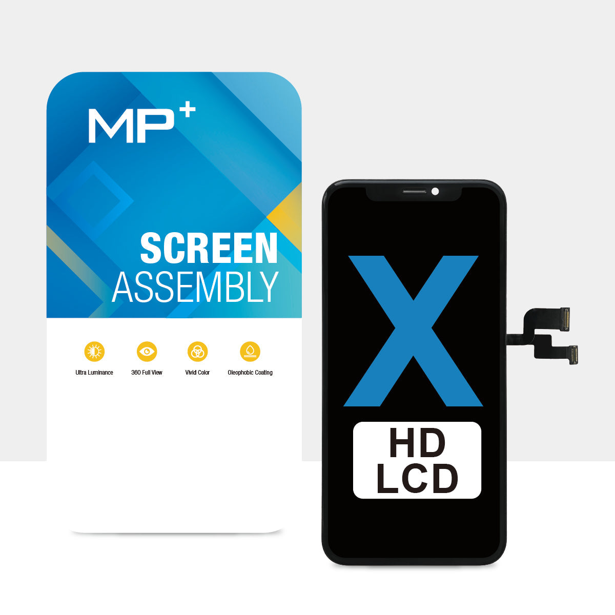 (MP+ HD) LCD Assembly for iPhone X - Black