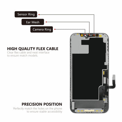 (MP+) LTPS InCell LCD Assembly for iPhone 12 / 12 Pro - Black