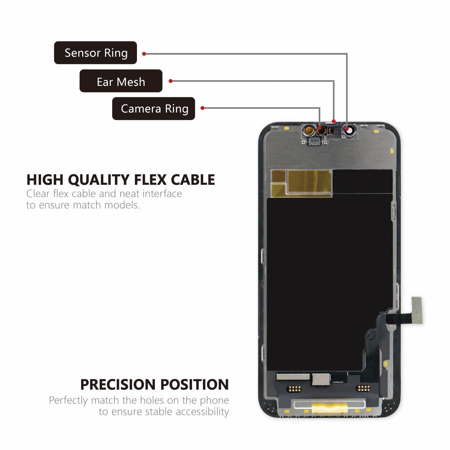 (MP+) LTPS InCell LCD Assembly for iPhone 13 - Black