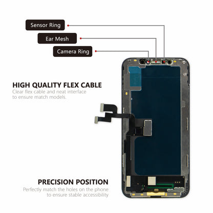 (MP+) LTPS InCell LCD Assembly for iPhone X - Black