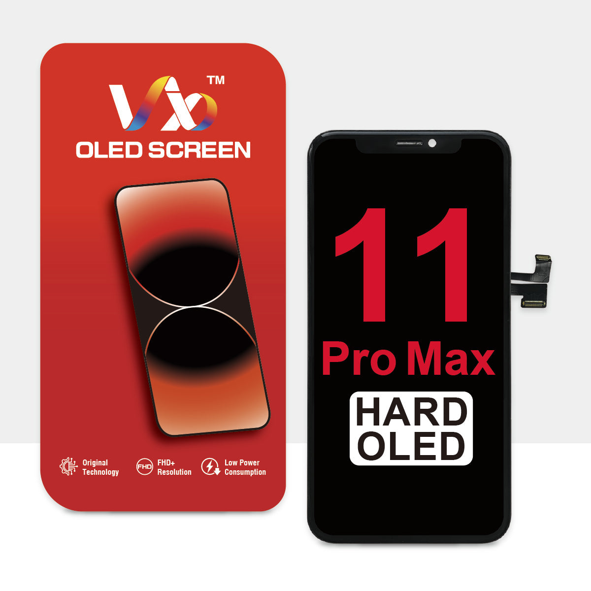 (VX) Hard OLED Assembly for iPhone 11 Pro Max - Black