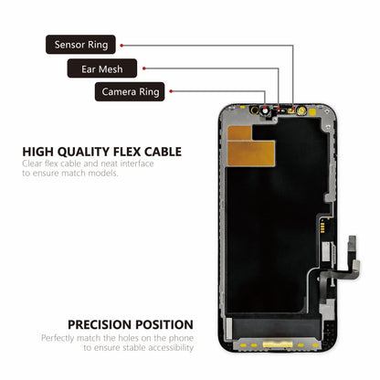 (VX) Hard OLED Assembly for iPhone 12 / 12 Pro - Black