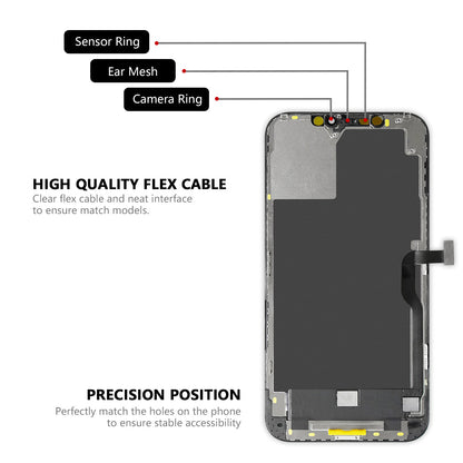 (VX) Soft OLED Assembly for iPhone 12 Pro Max - Black