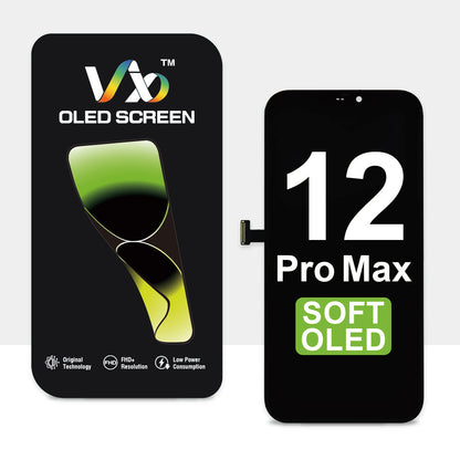 (VX) Soft OLED Assembly for iPhone 12 Pro Max - Black