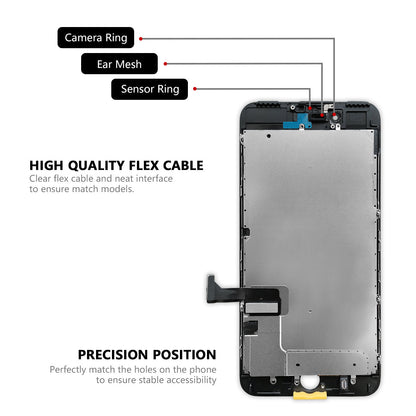 (MP+) LCD Assembly with Steel Plate for iPhone 7 Plus - Black