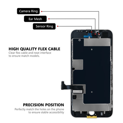 (MP+) LCD Assembly with Steel Plate for iPhone 8 Plus - Black